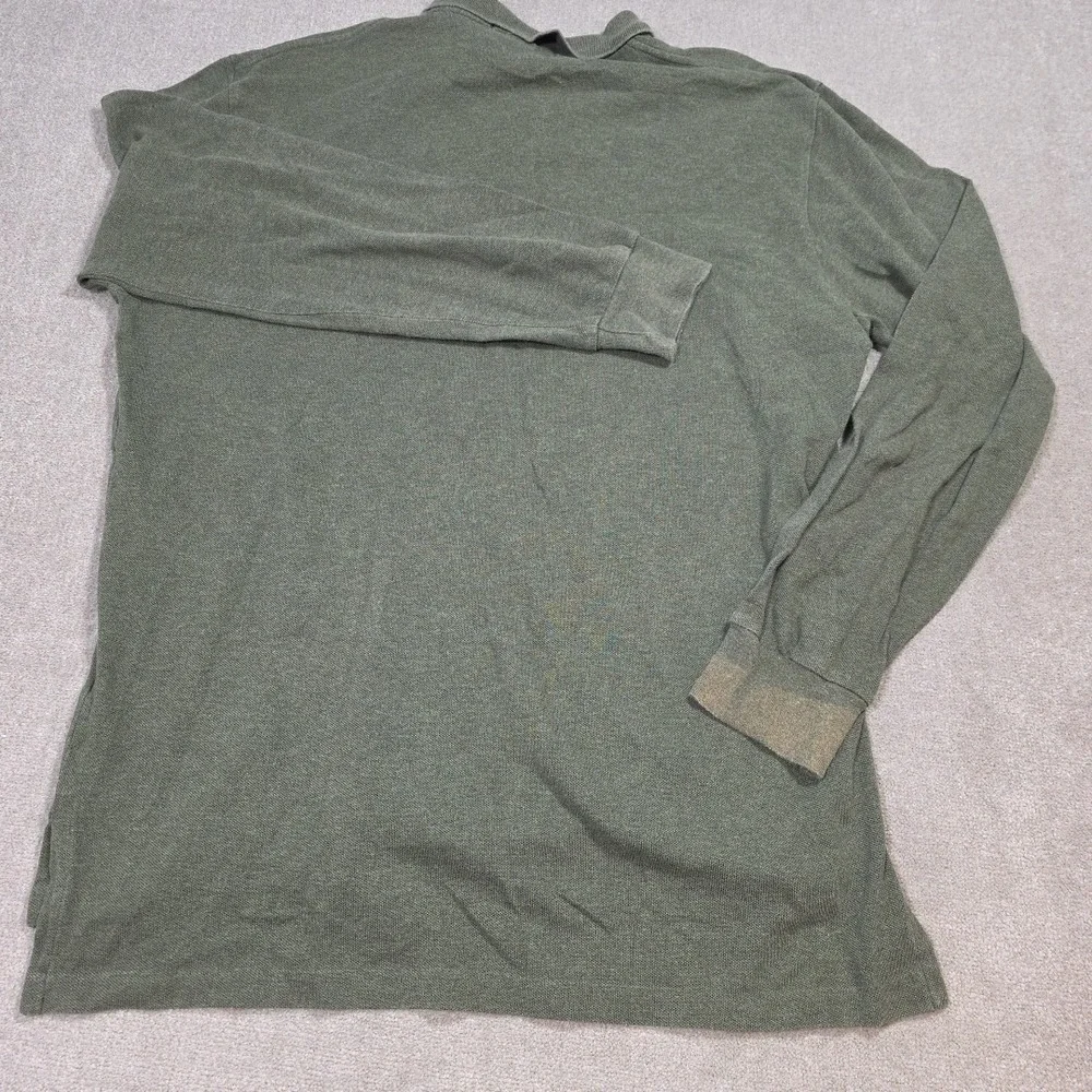 Vintage Polo Ralph Lauren Shirt Mens Large‎ Green Purple Pony Logo Long Sleeve